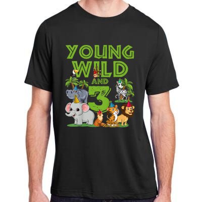 Kids I´m Wild And Three 3 Birthday 3 Year Old Birthday Adult ChromaSoft Performance T-Shirt