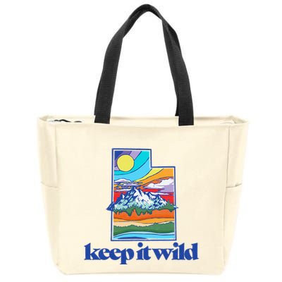Keep It Wild Utah Vintage Nature Zip Tote Bag