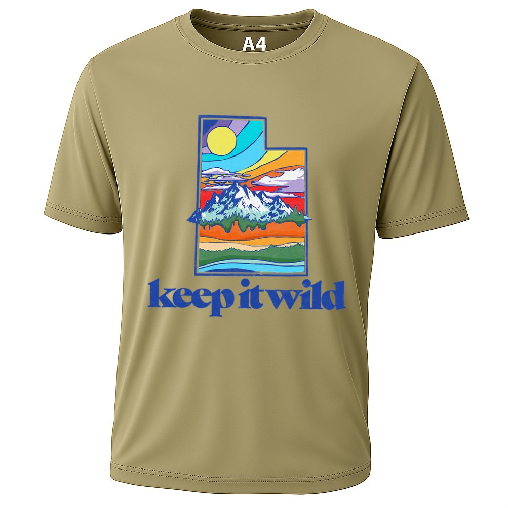 Keep It Wild Utah Vintage Nature Cooling Performance Crew T-Shirt