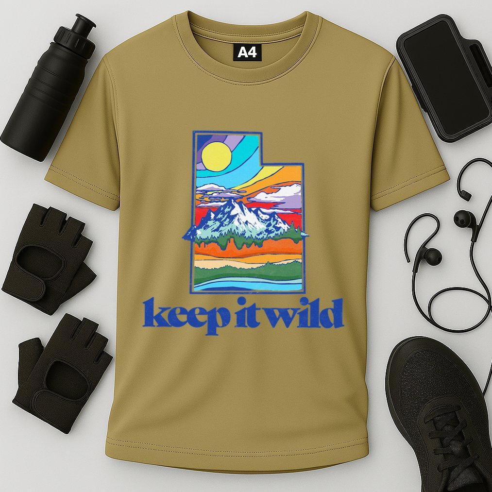 Keep It Wild Utah Vintage Nature Cooling Performance Crew T-Shirt