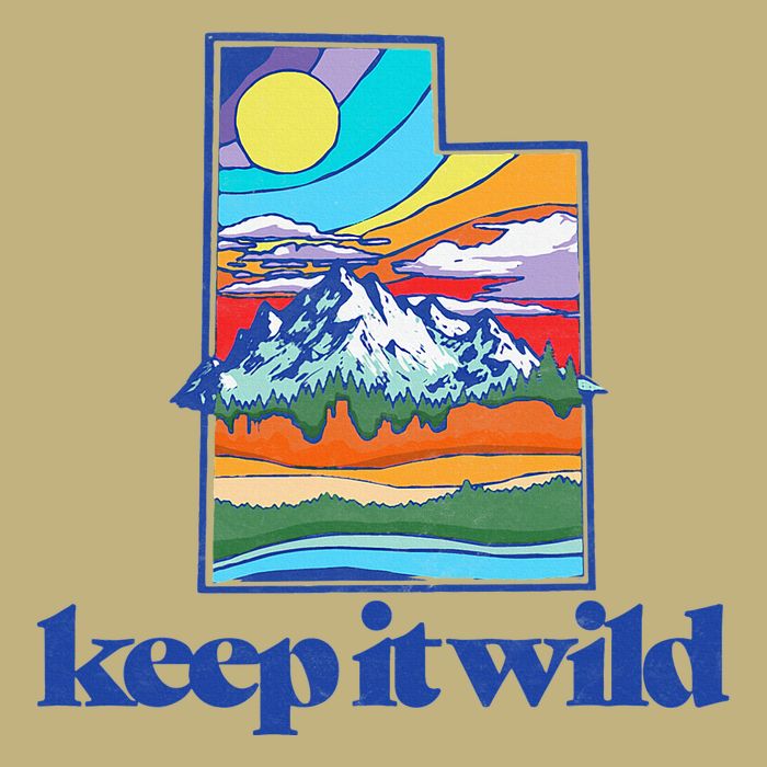 Keep It Wild Utah Vintage Nature Cooling Performance Crew T-Shirt