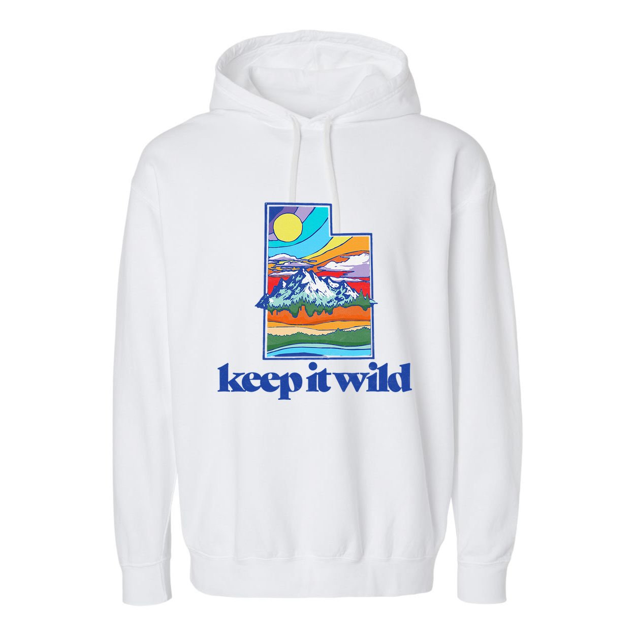 Keep It Wild Utah Vintage Nature Garment-Dyed Fleece Hoodie