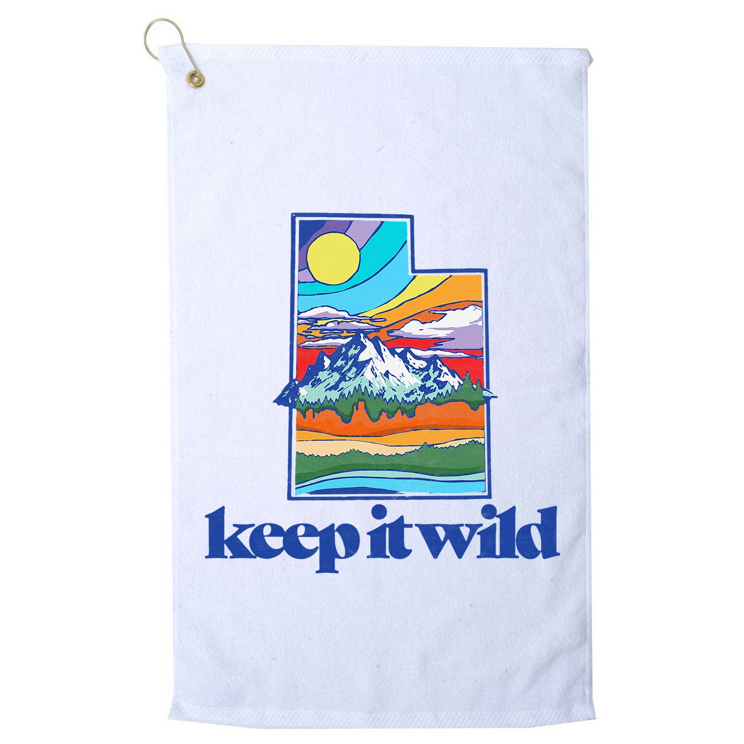 Keep It Wild Utah Vintage Nature Golf Towel