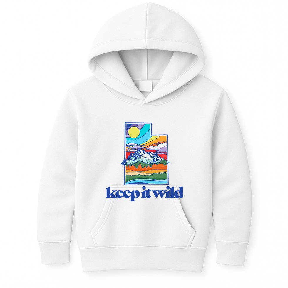 Keep It Wild Utah Vintage Nature Kids Hoodie