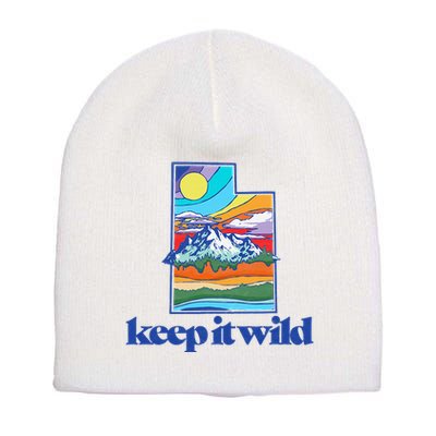 Keep It Wild Utah Vintage Nature Short Acrylic Beanie