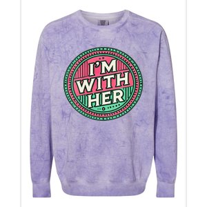 Kamala Im With Her Colorblast Crewneck Sweatshirt