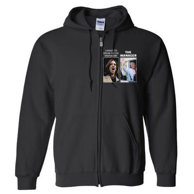 Kamala I Want To Speak To The Manager Trump Mcdonalds Full Zip Hoodie