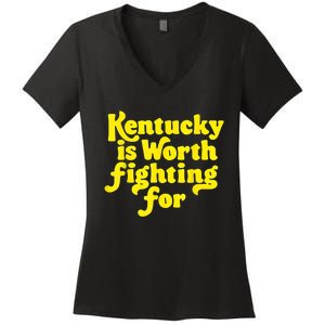 Kentucky Is Worth Fighting For 2024 Women's V-Neck T-Shirt