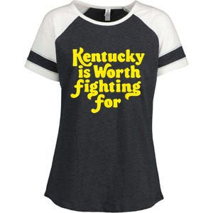 Kentucky Is Worth Fighting For 2024 Enza Ladies Jersey Colorblock Tee