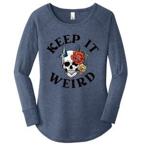 Keep It Weird Morbid Cool Halloween Women's Perfect Tri Tunic Long Sleeve Shirt