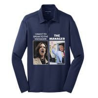 Kamala I Want To Speak To The Manager Trump Mcdonalds Silk Touch Performance Long Sleeve Polo