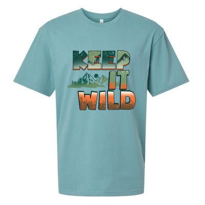 Keep It Wild Camping Hiking Gift Sueded Cloud Jersey T-Shirt