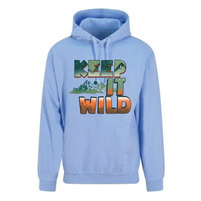 Keep It Wild Camping Hiking Gift Unisex Surf Hoodie