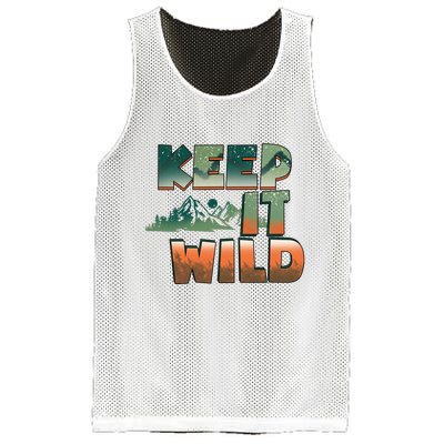 Keep It Wild Camping Hiking Gift Mesh Reversible Basketball Jersey Tank