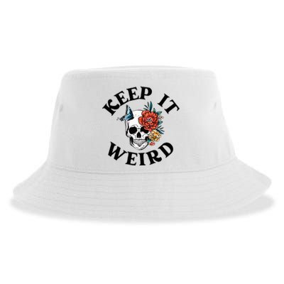 Keep it Weird Morbid Cool Halloween  Sustainable Bucket Hat