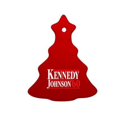 Kennedy Johnson 1960 Retro CampaignKennedy Johnson 1960 Retro Campaign Ceramic Tree Ornament