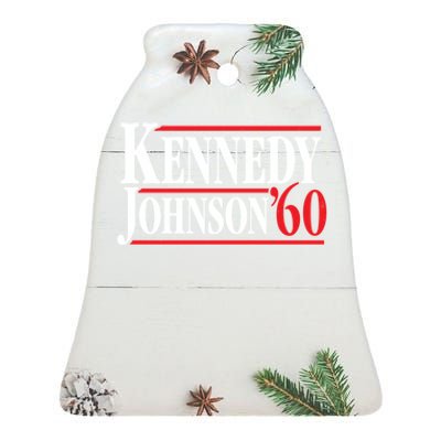 Kennedy Johnson 1960 Retro CampaignKennedy Johnson 1960 Retro Campaign Ceramic Bell Ornament