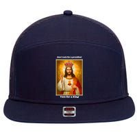 King Jesus 2024 7 Panel Mesh Trucker Snapback Hat