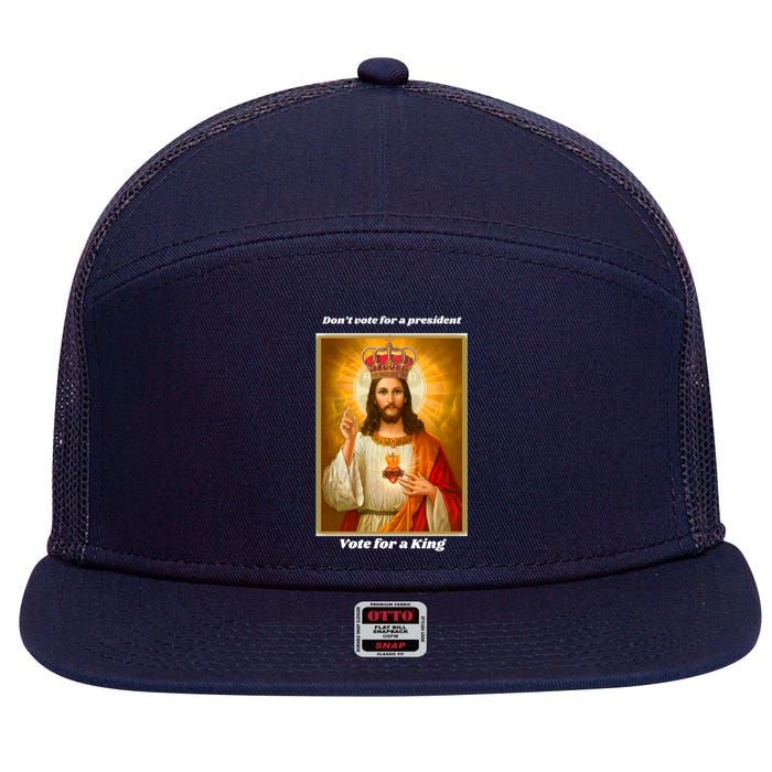 King Jesus 2024 7 Panel Mesh Trucker Snapback Hat