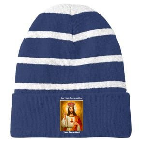 King Jesus 2024 Striped Beanie with Solid Band