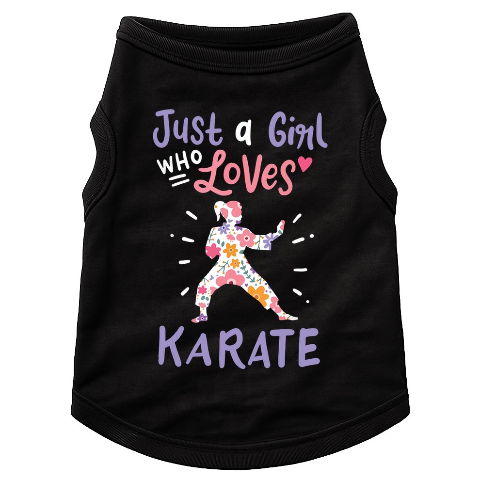 Karate Just A Girl Who Loves Karate Gift Doggie Tank