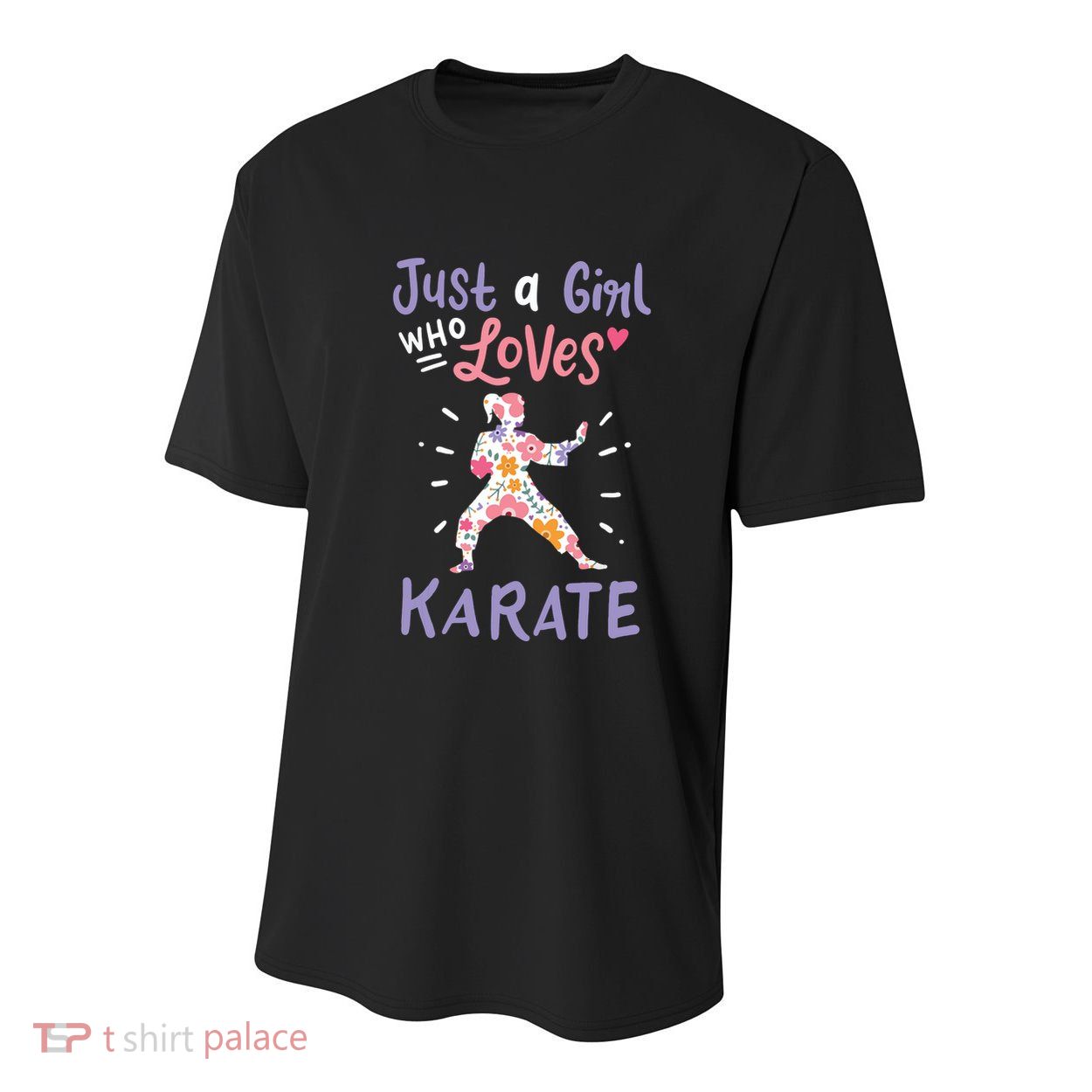 Karate Just A Girl Who Loves Karate Gift Youth Performance Sprint T-Shirt