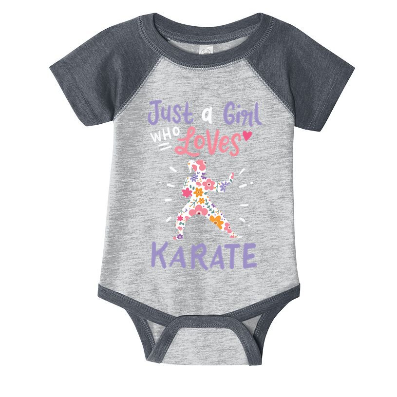 Karate Just A Girl Who Loves Karate Gift Infant Baby Jersey Bodysuit