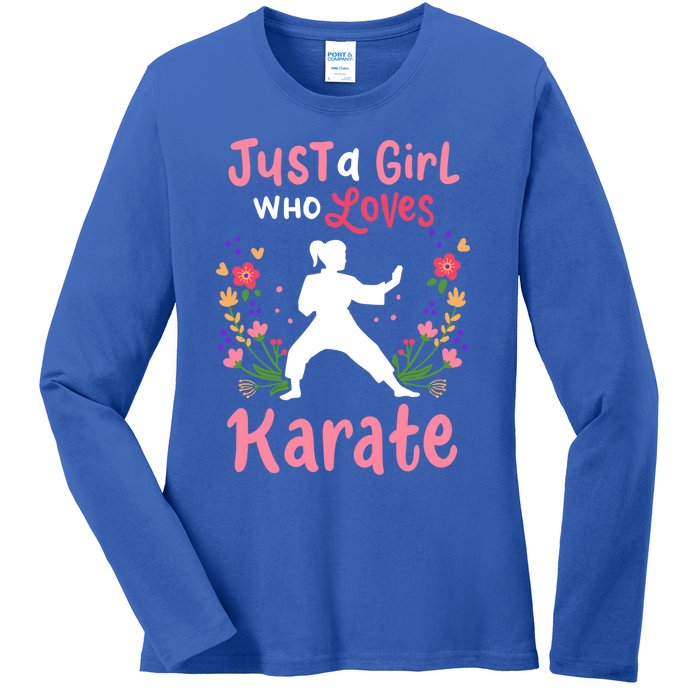 Karate Just A Who Loves Karate Gift Ladies Long Sleeve Shirt