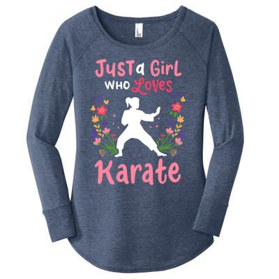 Karate Just A Who Loves Karate Gift Women's Perfect Tri Tunic Long Sleeve Shirt