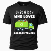 Kids Just A Boy Who Loves Garbage Trucks Cooling Performance Crew T-Shirt