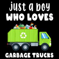 Kids Just A Boy Who Loves Garbage Trucks Cooling Performance Crew T-Shirt