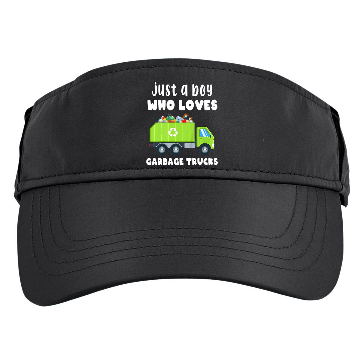 Kids Just A Boy Who Loves Garbage Trucks Adult Drive Performance Visor