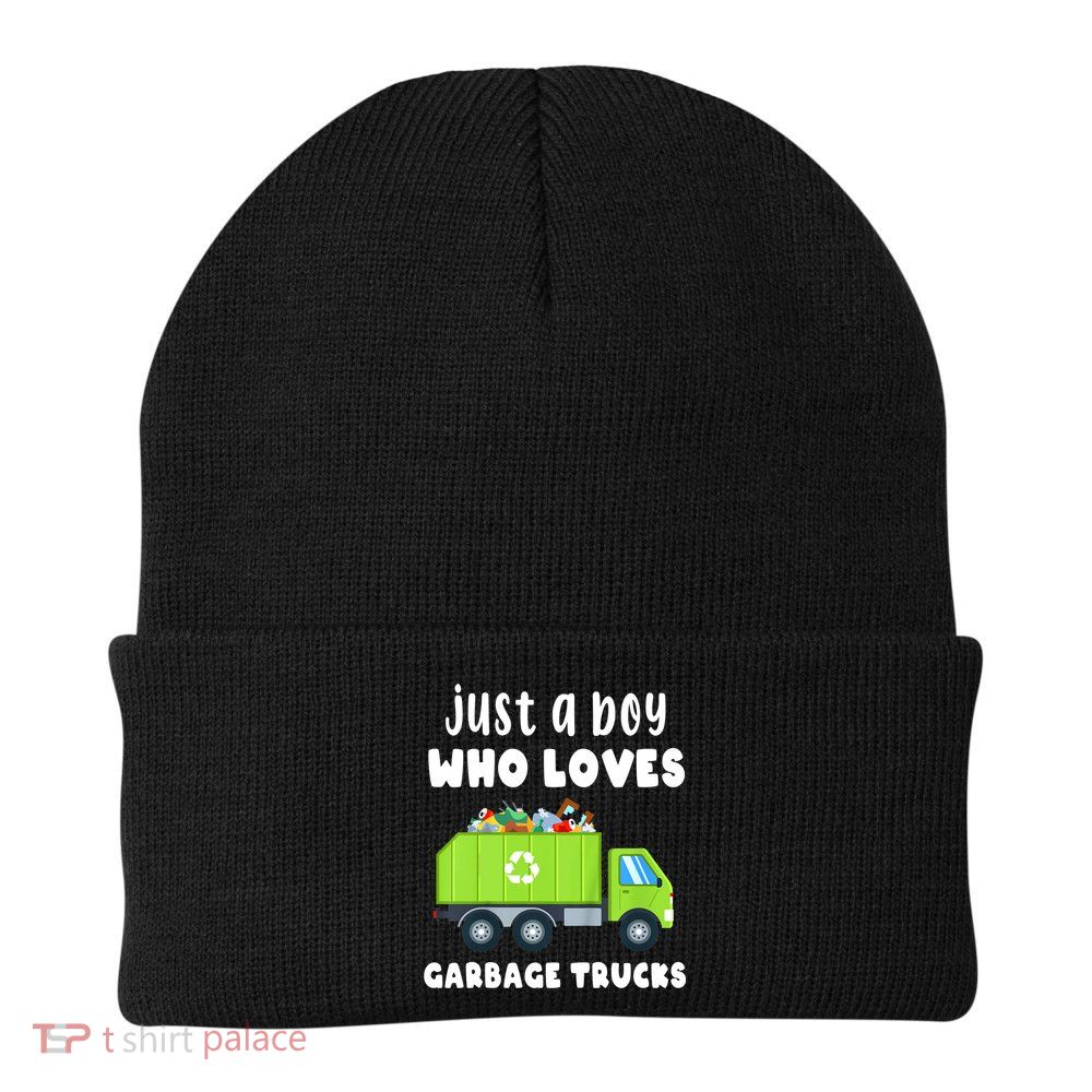 Kids Just A Boy Who Loves Garbage Trucks Beanie