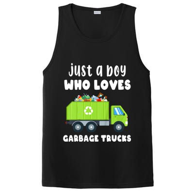 Kids Just A Boy Who Loves Garbage Trucks PosiCharge Competitor Tank