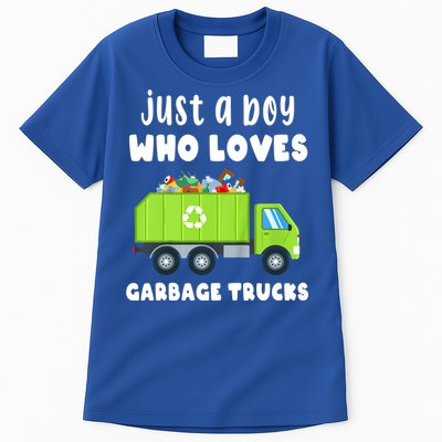 Kids Just A Boy Who Loves Garbage Trucks Tall T-Shirt