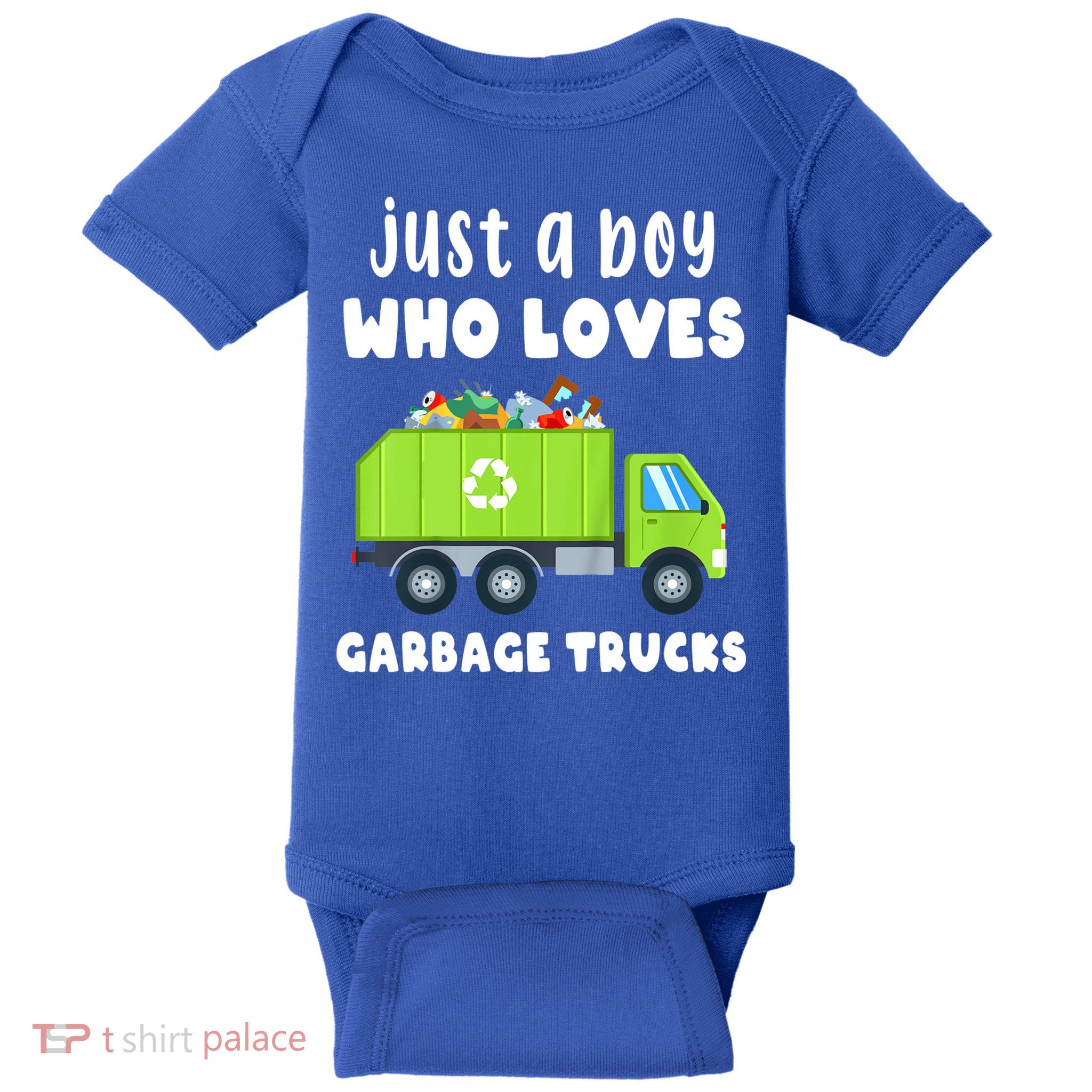 Kids Just A Boy Who Loves Garbage Trucks Baby Bodysuit