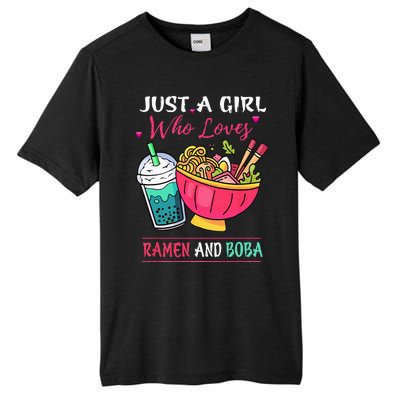 Kawaii Just A Girl Who Loves Ramen And Boba Tea Bubble Milk Tall Fusion ChromaSoft Performance T-Shirt