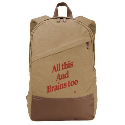 Kristin Jones All This And Brains Too Cotton Canvas Backpack