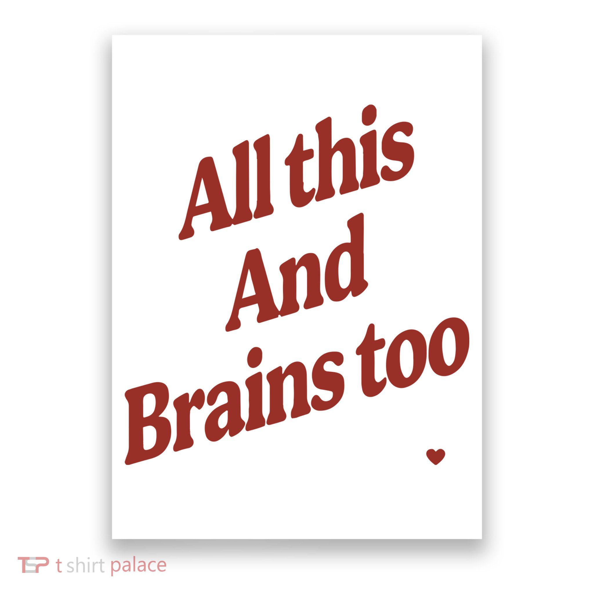 Kristin Jones All This And Brains Too Poster