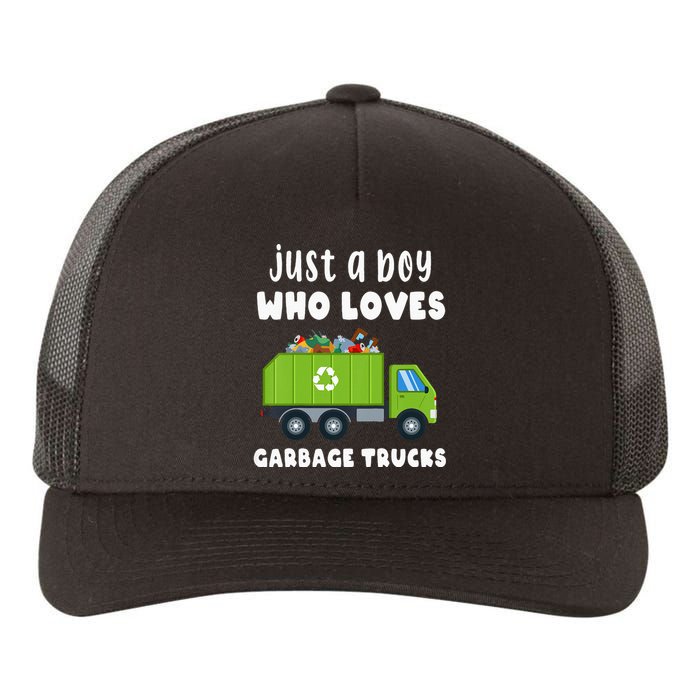 Kids Just A Boy Who Loves Garbage Trucks Yupoong Adult 5-Panel Trucker Hat