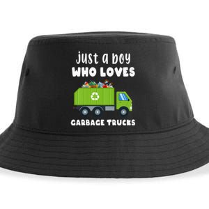 Kids Just A Boy Who Loves Garbage Trucks Sustainable Bucket Hat