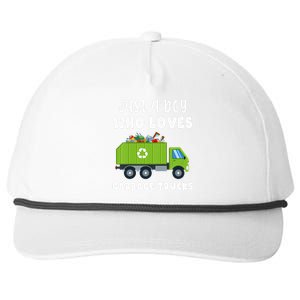 Kids Just A Boy Who Loves Garbage Trucks Snapback Five-Panel Rope Hat