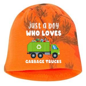 Kids Just A Boy Who Loves Garbage Trucks Kati - Camo Knit Beanie