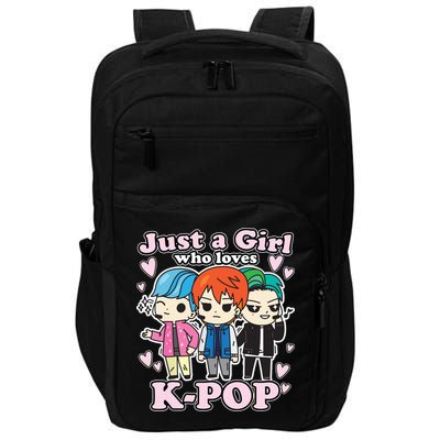 KPop Just A Girl Who Loves KPop Korean Pop Band Impact Tech Backpack