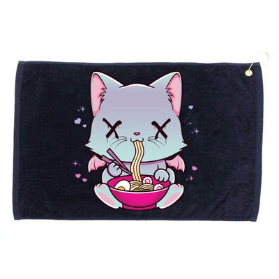 Kawaii Japanese Anime Cat Ra Hoodie - Creepy Pastel Goth Grommeted Golf Towel