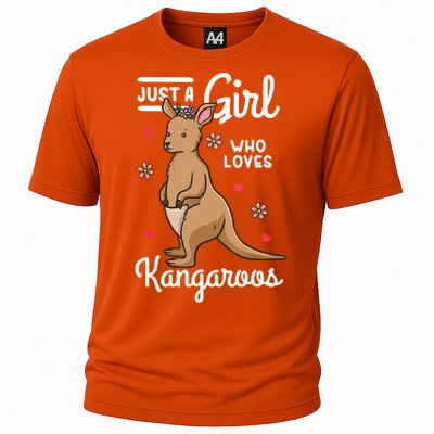 Kangaroo Just A Girl Who Loves Kangaroos Gift Cooling Performance Crew T-Shirt