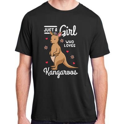 Kangaroo Just A Girl Who Loves Kangaroos Gift Adult ChromaSoft Performance T-Shirt