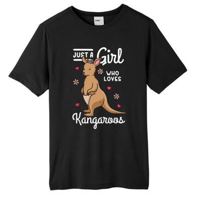 Kangaroo Just A Girl Who Loves Kangaroos Gift Tall Fusion ChromaSoft Performance T-Shirt