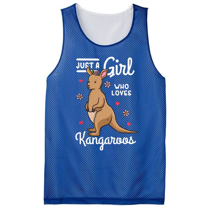 Kangaroo Just A Girl Who Loves Kangaroos Gift Mesh Reversible Basketball Jersey Tank