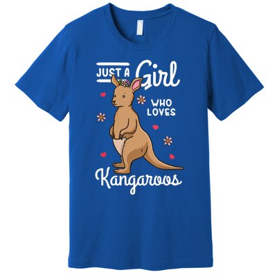 Kangaroo Just A Girl Who Loves Kangaroos Gift Premium T-Shirt